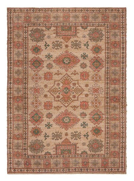 Covor roz/teracotă țesut manual din amestec de iută 160x230 cm Lana Jute – Flair Rugs
