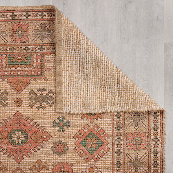 Covor roz/teracotă țesut manual din amestec de iută 160x230 cm Lana Jute – Flair Rugs