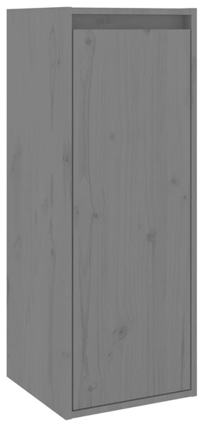 Dulap de perete, gri, 30x30x80 cm, lemn masiv de pin