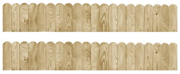 Role de bordură, 2 buc., 120 cm, lemn de pin tratat