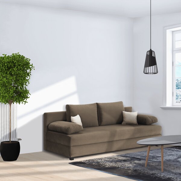 KONDELA Canapea extensibilă, textil capuccino/bej, CLIV