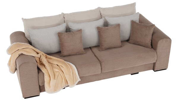 KONDELA Canapea foarte spaţioasă, maro deschis, bej, crem, GILEN BIG SOFA