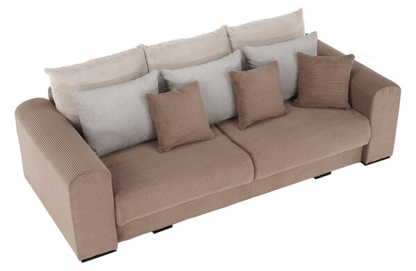 KONDELA Canapea foarte spaţioasă, maro deschis, bej, crem, GILEN BIG SOFA