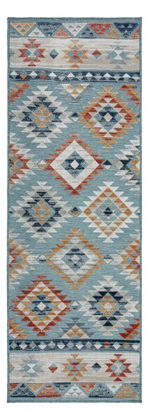Covor tip traversă de exterior albastru 80x230 cm Avery Blue – Flair Rugs