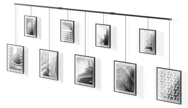 Rame negre de agățat 9 buc. din metal 223x77,5 cm Exhibit – Umbra