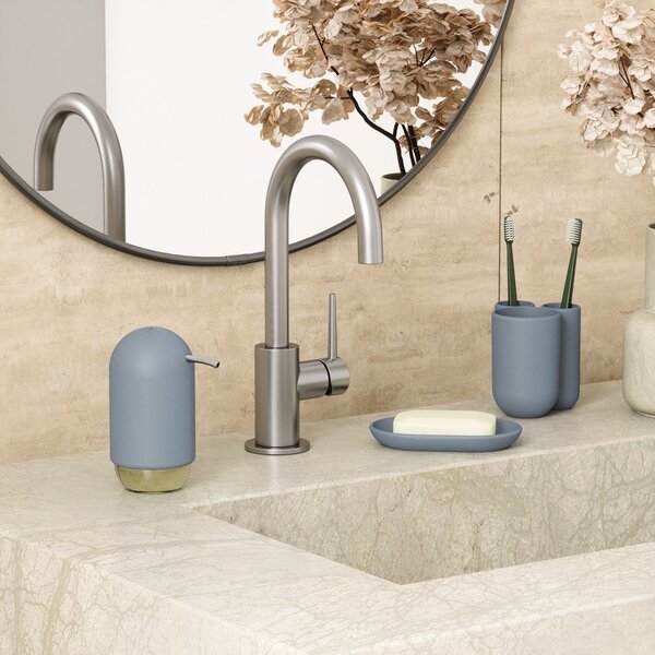 Dozator de săpun lichid albastru din plastic 230 ml Touch – Umbra