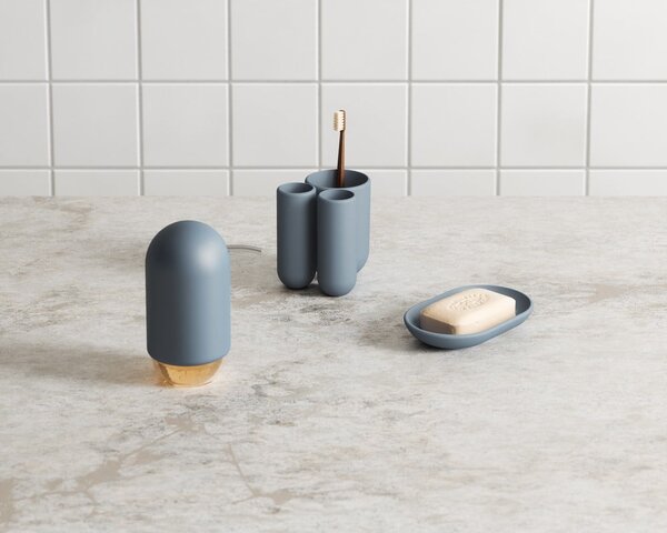 Dozator de săpun lichid albastru din plastic 230 ml Touch – Umbra