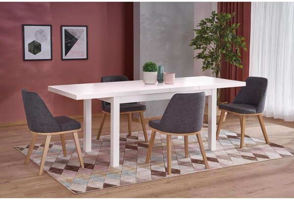Masa alba extensibila Tiago 2, 140/220X80X76 CM