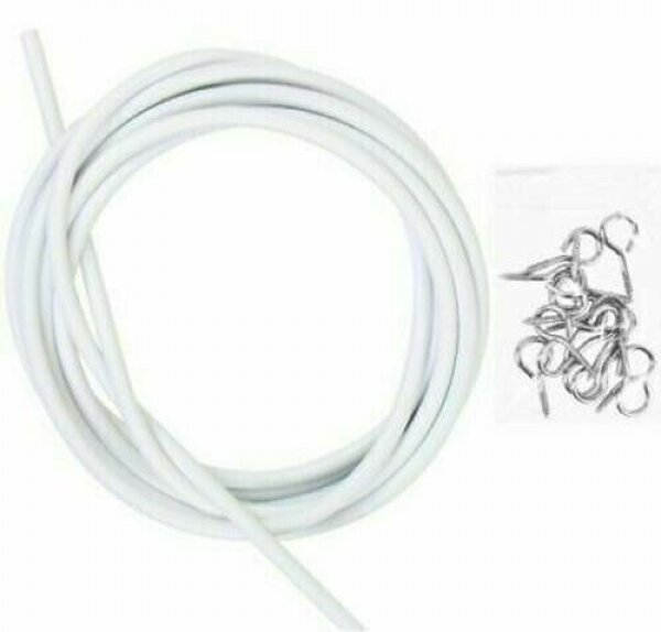 Cablu pentru draperii/perdelute 4M cu carlige, RY2310