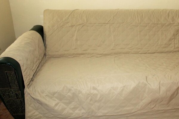 Husa de protectie pentru canapea cu trei locuri, Bej, 187 x 158 cm, Bourgogne, T4183-FA