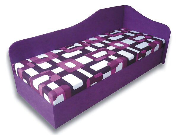 Pat de o persoană (canapea) 80 cm Lady 87 (violet 49 + Gusto 10) (D). 793110
