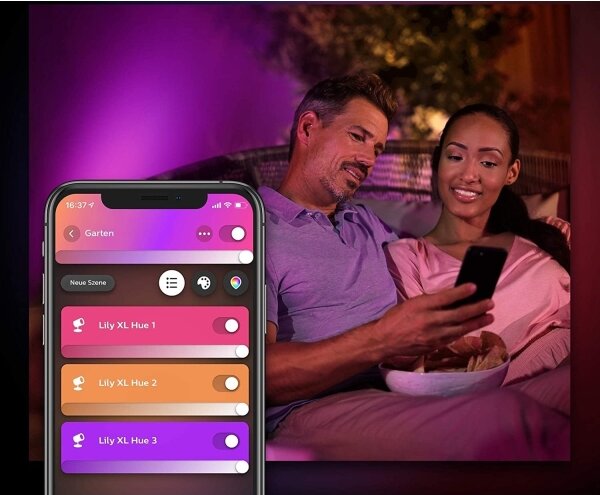 Philips Hue LILY 17462/30/P7 LED RGB lampă exterior dimabilă 15W 24V IP65