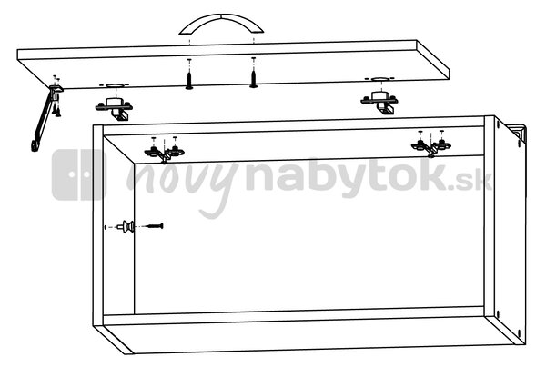 Dulap superior de bucătărie Junona line GO/60/30 (stejar sonoma). 742480