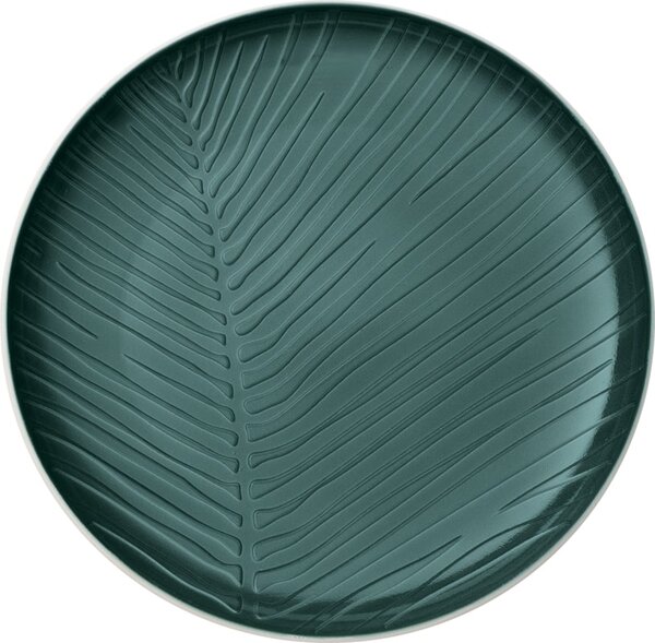 Set 6 farfurii intinse din portelan, It's my Match Leaf Alb / Verde, 24 cm, Villeroy & Boch