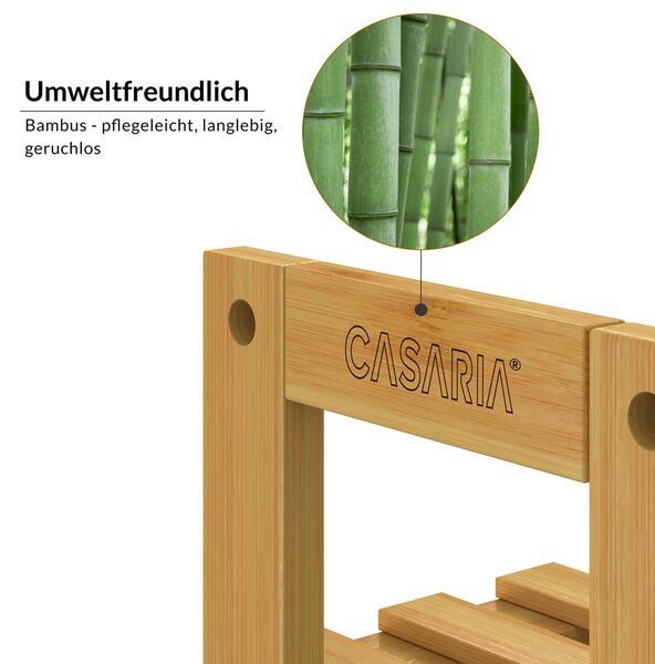 Raft cu 3 niveluri, Bambus, 54 x 60 x 15 cm