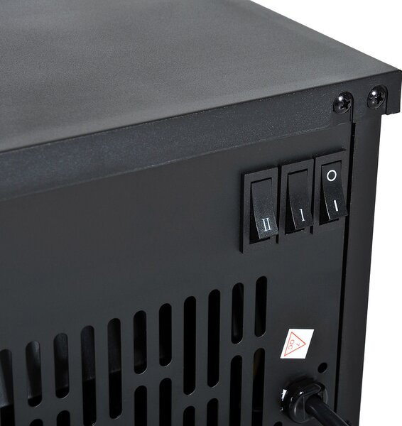 Semineu electric 600W/1200W, Incalzitor electric, aparat de incalzire, aeroterma 34.5x17x31cm HOMCOM | Aosom Romania
