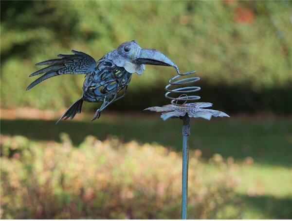 Figurina metal Flying bird, 130x30x27 cm