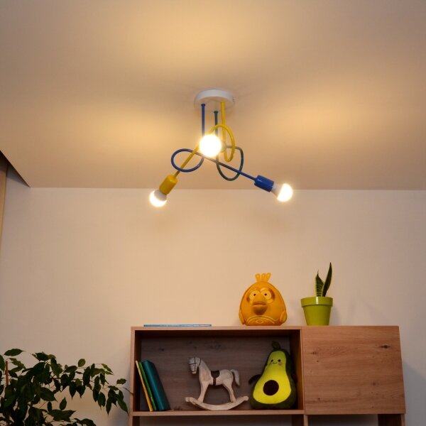 Lustr LED pentru copii OXFORD 3xE27/15W/230V montat pe tavan