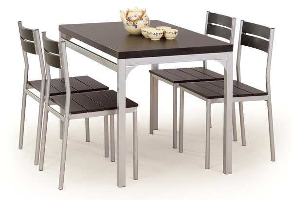 Set masă scaune pentru sufragerie Benua (pentru 4 persoane) (wenge). 769102