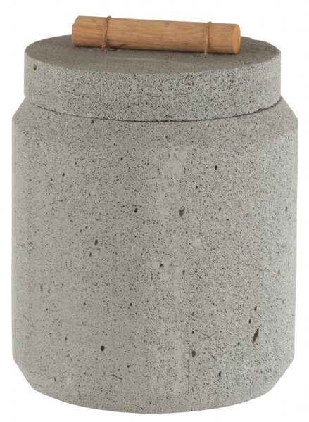 Ghiveci cu capac, Ciment, Gri, 24x24x29.5 cm