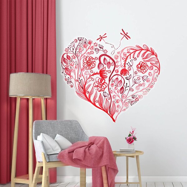 Sticker pentru perete - Inima inflorind