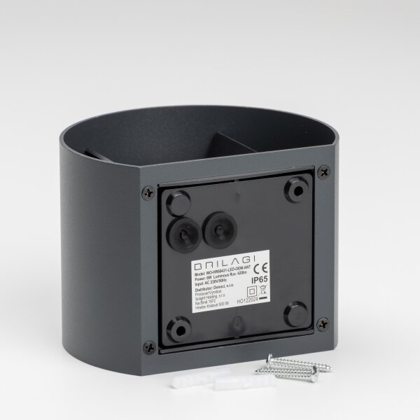 Aplică LED de exterior Brilagi RONDO LED/6W/230V antracit IP54