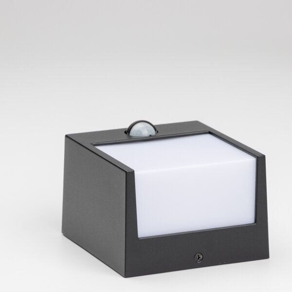 Aplică LED de exterior cu senzor BRILAGI TERNI LED/12W/230V negru IP54