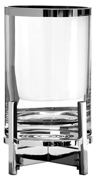 Suport lumanare CHARLES, nichel sticla, 22x14.5 cm