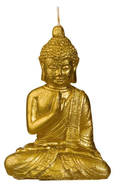 Lumanare Decorativa 3D MCT Buddha, Aurie, 15CM