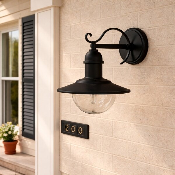 Brilagi - Aplica de exterior MOLDE 1xE27/60W/230V IP44 negru