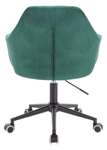 HR830CK Scaun Verde Catifea cu Bază Neagră