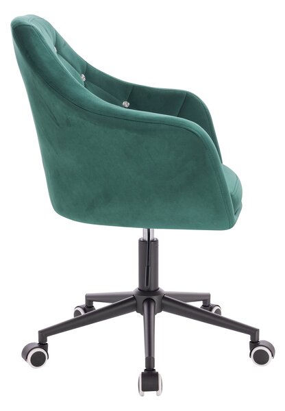 HR830CK Scaun Verde Catifea cu Bază Neagră