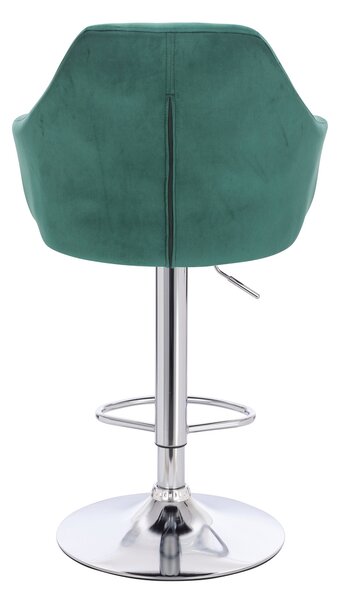 HR830CW Scaun Verde Catifea cu Bază Cromata