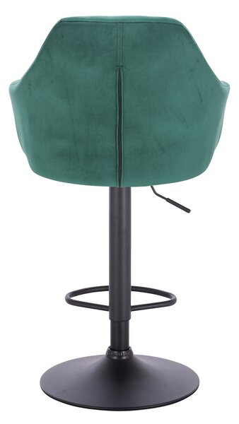 HR830CW Scaun Catifea Verde cu Bază Neagră