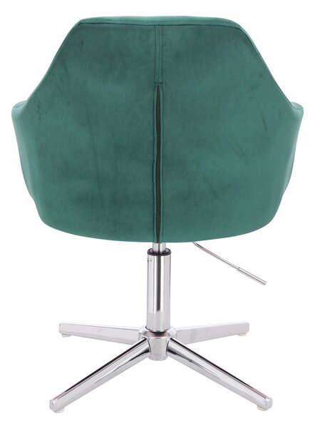 HR830CCROSS Scaun Verde Catifea cu Bază Cromata