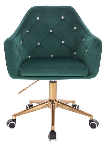 HR830CK Scaun Verde Catifea cu Bază Aurie