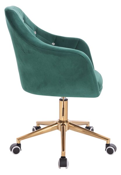 HR830CK Scaun Verde Catifea cu Bază Aurie