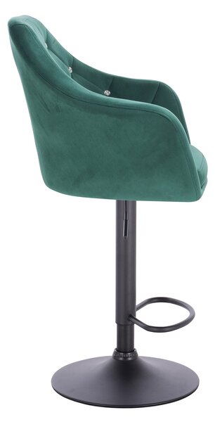 HR830CW Scaun Catifea Verde cu Bază Neagră
