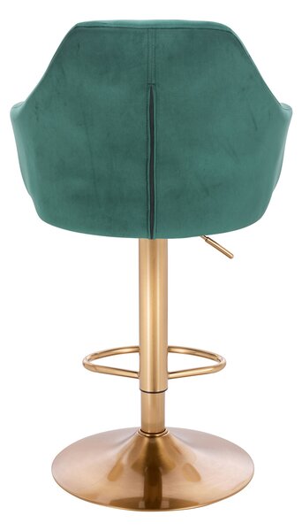 HR830CW Scaun Catifea Verde cu Bază Aurie