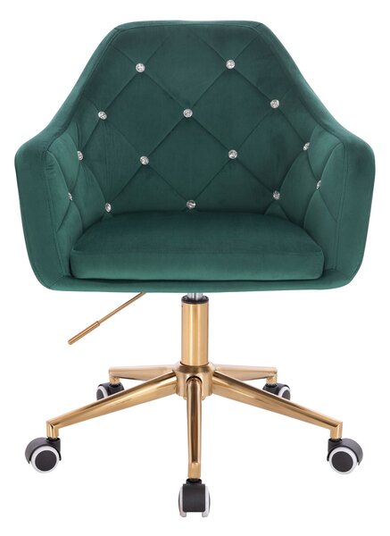 HR830CK Scaun Verde Catifea cu Bază Aurie