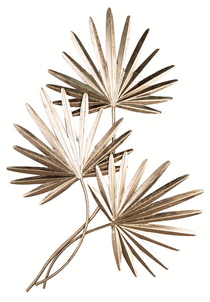 Decoratiune pentru perete Palm leaves, auriu,62x92cm