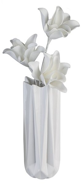 Vaza Zelko portelan alb, inaltime 31 cm