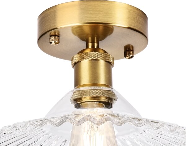 Lustră aplicată TRISH 1xE27/15W/230V auriu/clar