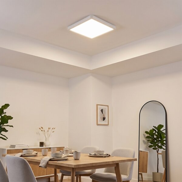 Brilagi - Plafonieră LED reglabilă ESTELA SQUARE, 36 W, 230 V, 31 x 31 cm, alb + telecomandă