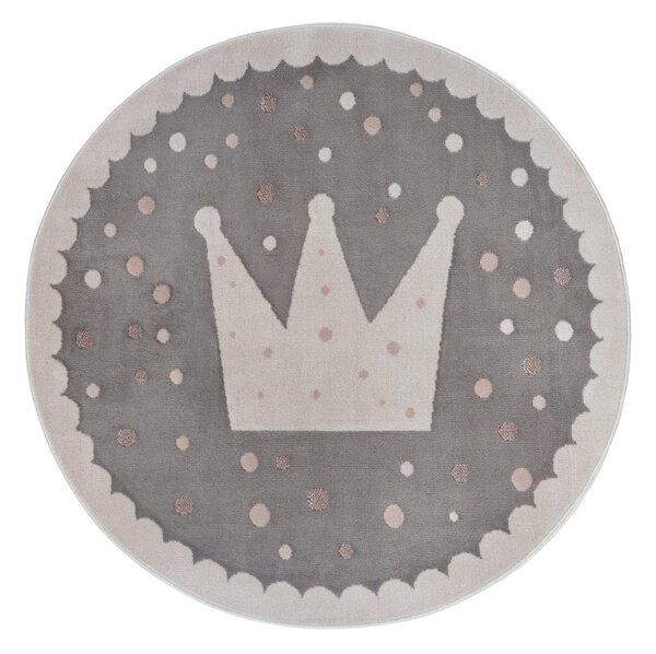 Covor pentru copii gri ø 140 cm Crown – Hanse Home