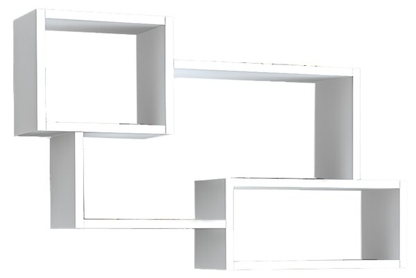 Raft de perete Cadelin, 87 x 22 x 54 cm, alb