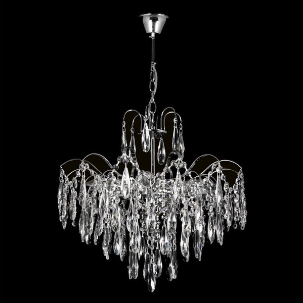 Lustră de cristal pe lanț 6xE27/60W/230V