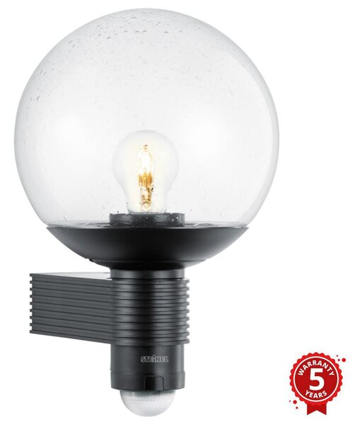 Steinel 611019 - Lampă exterior cu senzor L 400 1xE27/60W/230V IP44 negru