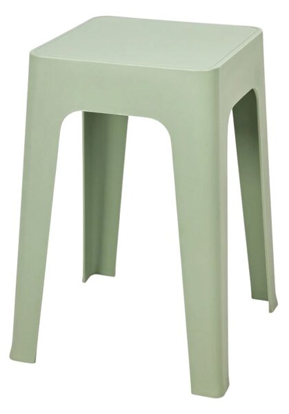 Taburet suprapozabil din plastic, 33x33x47cm, verde