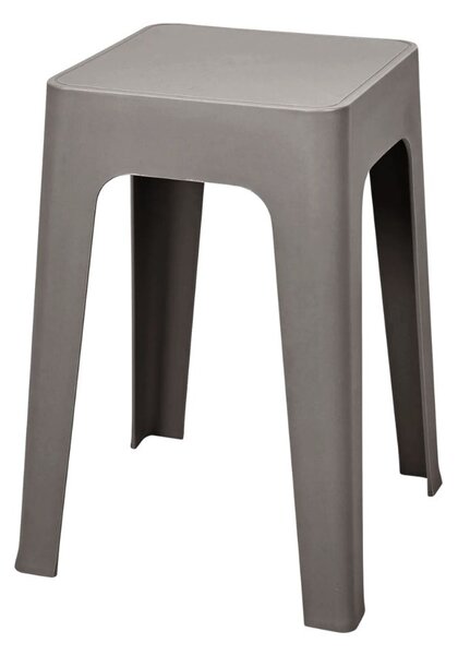 Taburet suprapozabil din plastic, 33x33x47cm, gri
